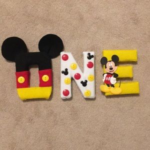 ONE Mickey Mouse first birthday photo prop